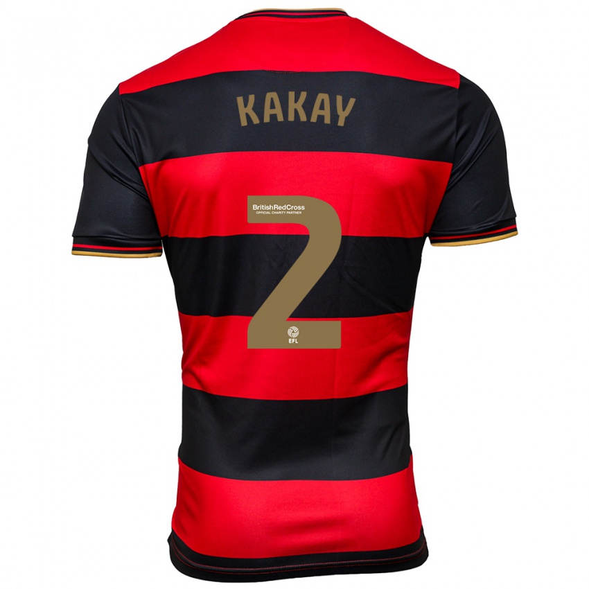 Niño Camiseta Osman Kakay #2 Negro Rojo 2ª Equipación 2023/24 La Camisa México