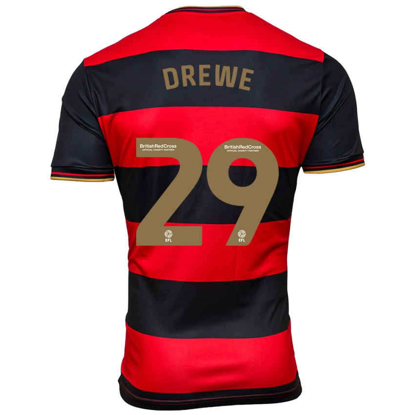 Niño Camiseta Aaron Drewe #29 Negro Rojo 2ª Equipación 2023/24 La Camisa México