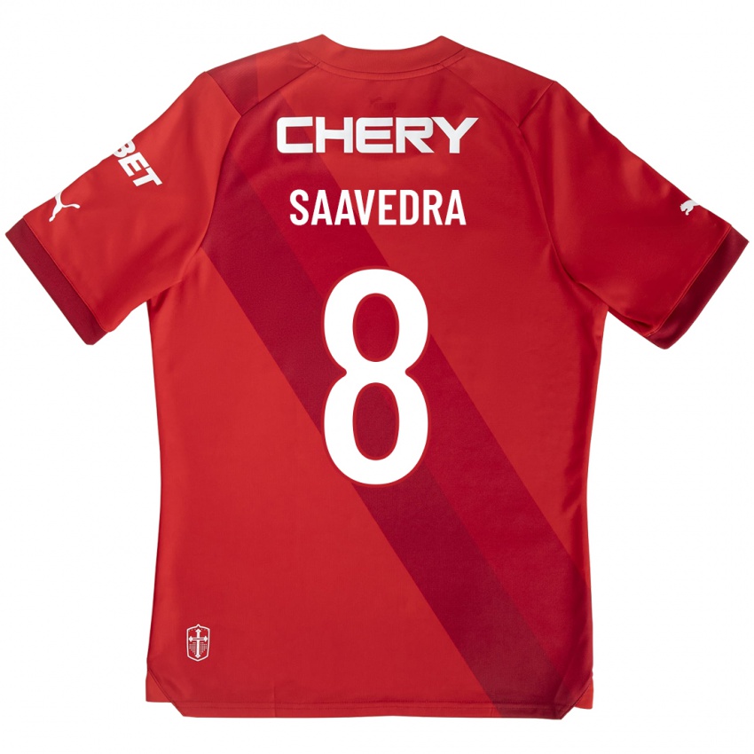 Niño Camiseta Ignacio Saavedra #8 Rojo 2ª Equipación 2023/24 La Camisa México