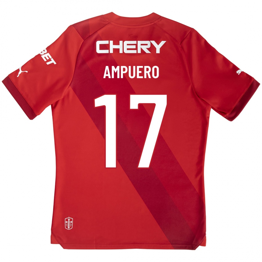 Niño Camiseta Branco Ampuero #17 Rojo 2ª Equipación 2023/24 La Camisa México