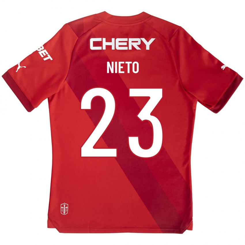 Niño Camiseta Byron Nieto #23 Rojo 2ª Equipación 2023/24 La Camisa México