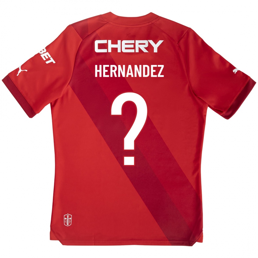 Niño Camiseta Luis Felipe Hernández #0 Rojo 2ª Equipación 2023/24 La Camisa México