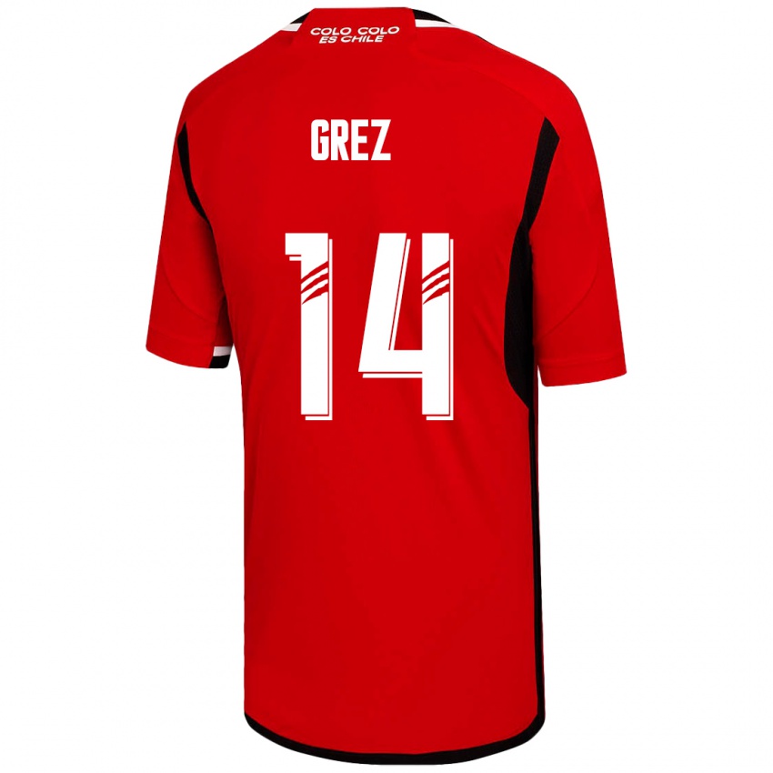 Niño Camiseta Javiera Grez #14 Rojo 2ª Equipación 2023/24 La Camisa México