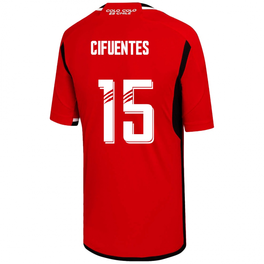 Niño Camiseta Anaís Cifuentes #15 Rojo 2ª Equipación 2023/24 La Camisa México