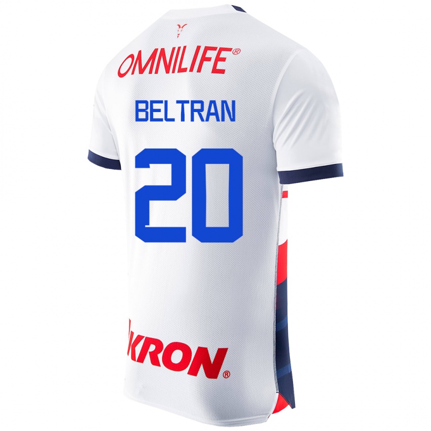 Niño Camiseta Fernando Beltrán #20 Blanco 2ª Equipación 2023/24 La Camisa México