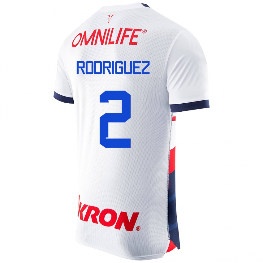 Niño Camiseta Jaqueline Rodríguez #2 Blanco 2ª Equipación 2023/24 La Camisa México