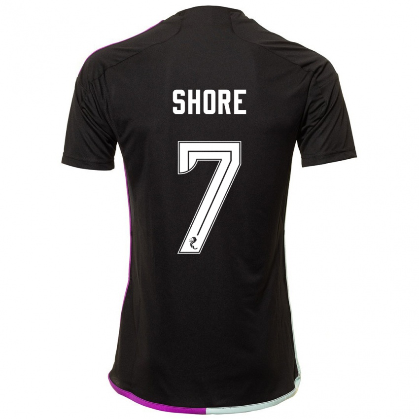 Niño Camiseta Eilidh Shore #7 Negro 2ª Equipación 2023/24 La Camisa México