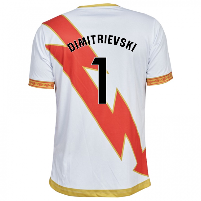 Hombre Camiseta Stole Dimitrievski #1 Blanco 1ª Equipación 2023/24 La Camisa México