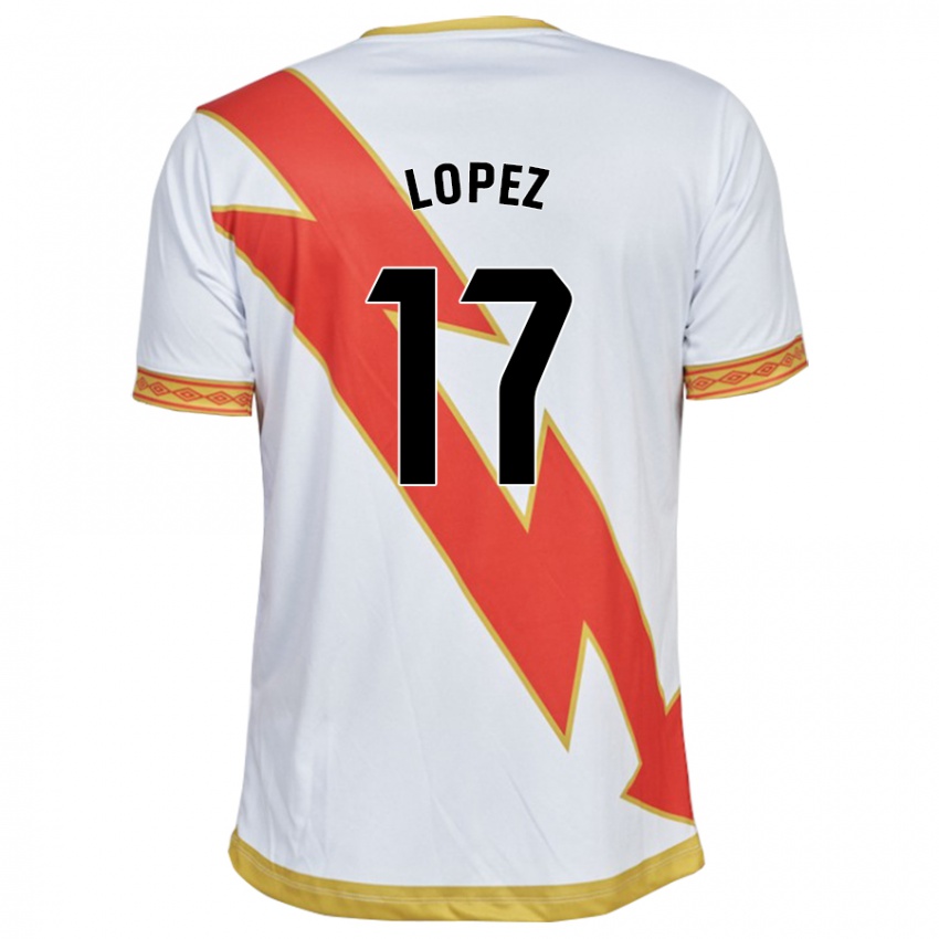 Hombre Camiseta Unai Lopez #17 Blanco 1ª Equipación 2023/24 La Camisa México