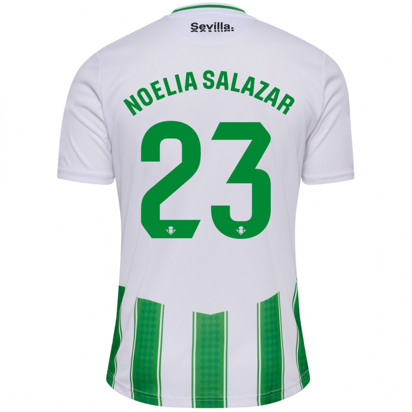 Hombre Camiseta Noelia Salazar #23 Blanco 1ª Equipación 2023/24 La Camisa México
