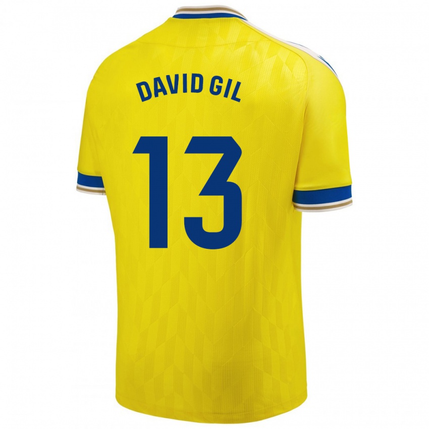 Hombre Camiseta David Gil #13 Amarillo 1ª Equipación 2023/24 La Camisa México