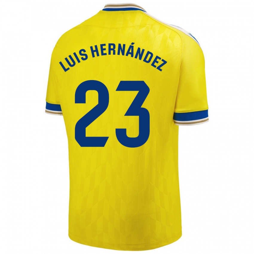 Hombre Camiseta Luis Hernández #23 Amarillo 1ª Equipación 2023/24 La Camisa México