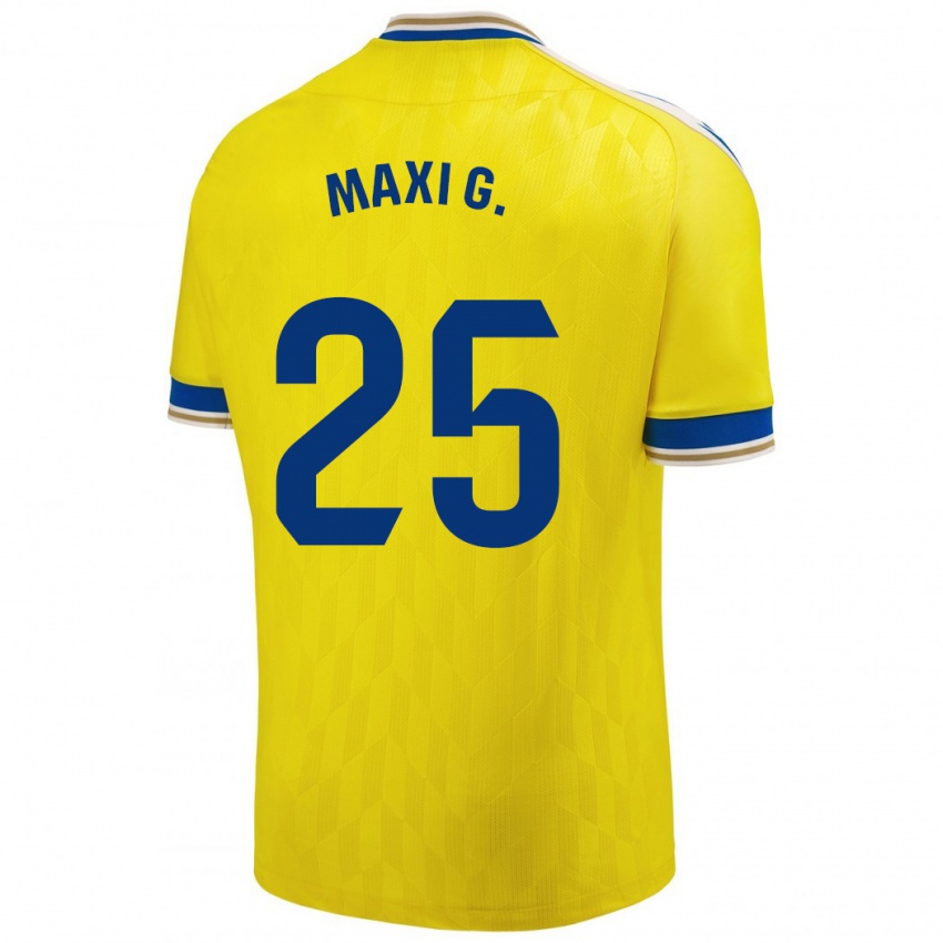 Hombre Camiseta Maxi Gomez #25 Amarillo 1ª Equipación 2023/24 La Camisa México