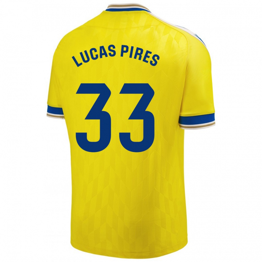 Hombre Camiseta Lucas Pires #33 Amarillo 1ª Equipación 2023/24 La Camisa México