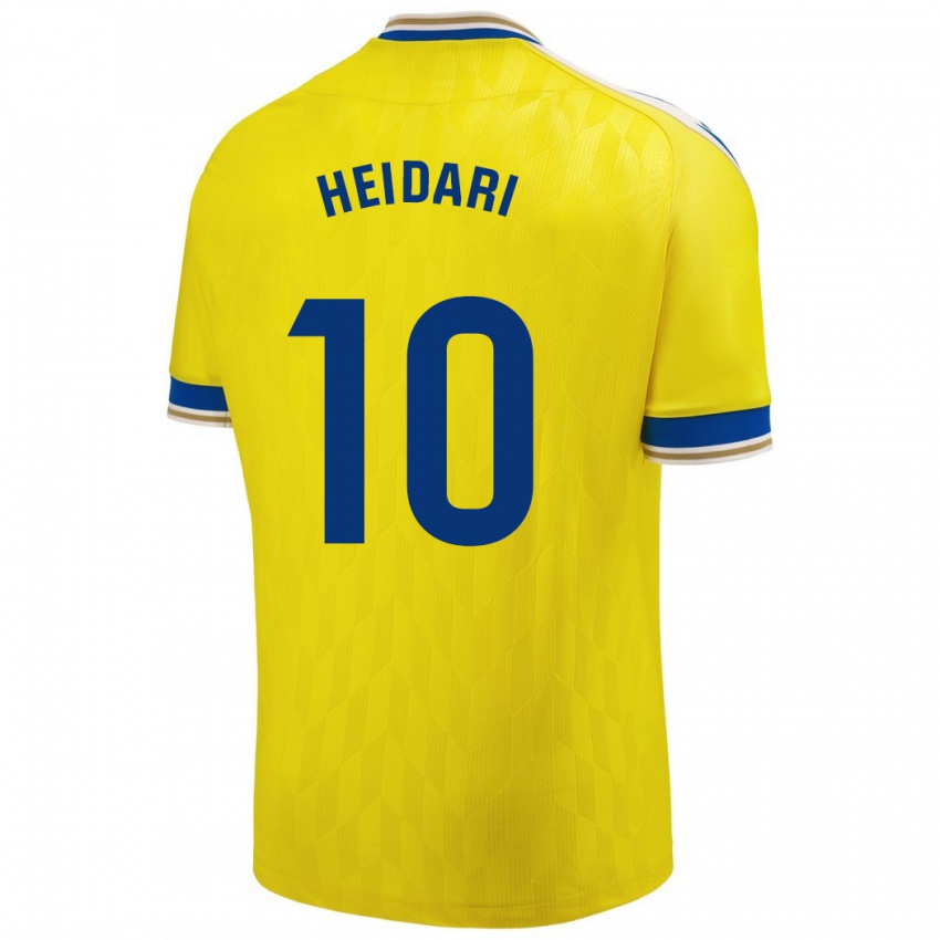 Hombre Camiseta Arman Heidari #10 Amarillo 1ª Equipación 2023/24 La Camisa México