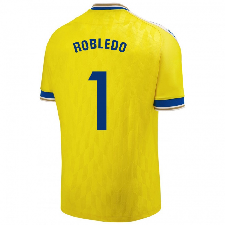 Hombre Camiseta Robledo #1 Amarillo 1ª Equipación 2023/24 La Camisa México