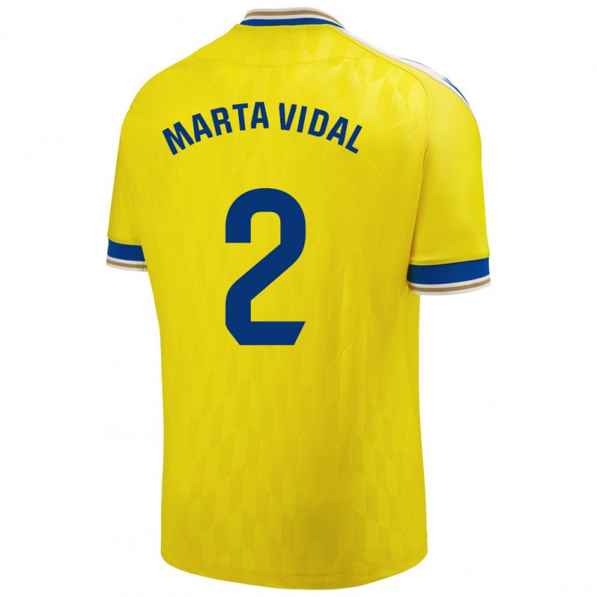 Hombre Camiseta Marta Vidal Vela #2 Amarillo 1ª Equipación 2023/24 La Camisa México