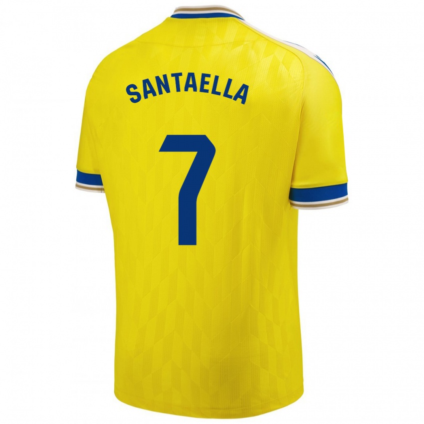 Hombre Camiseta Natalia Santaella Picón #7 Amarillo 1ª Equipación 2023/24 La Camisa México