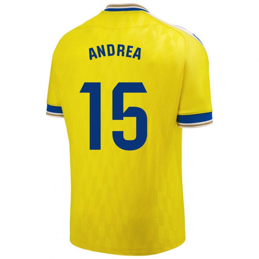 Hombre Camiseta Andrea Sánchez Moreno #15 Amarillo 1ª Equipación 2023/24 La Camisa México