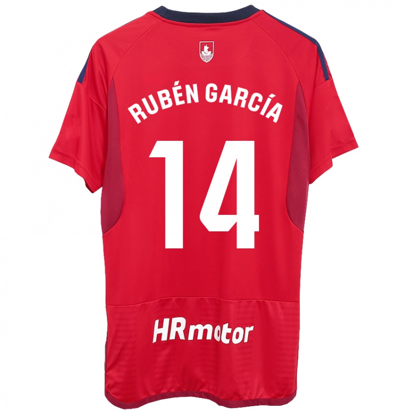 Hombre Camiseta Rubén García #14 Rojo 1ª Equipación 2023/24 La Camisa México