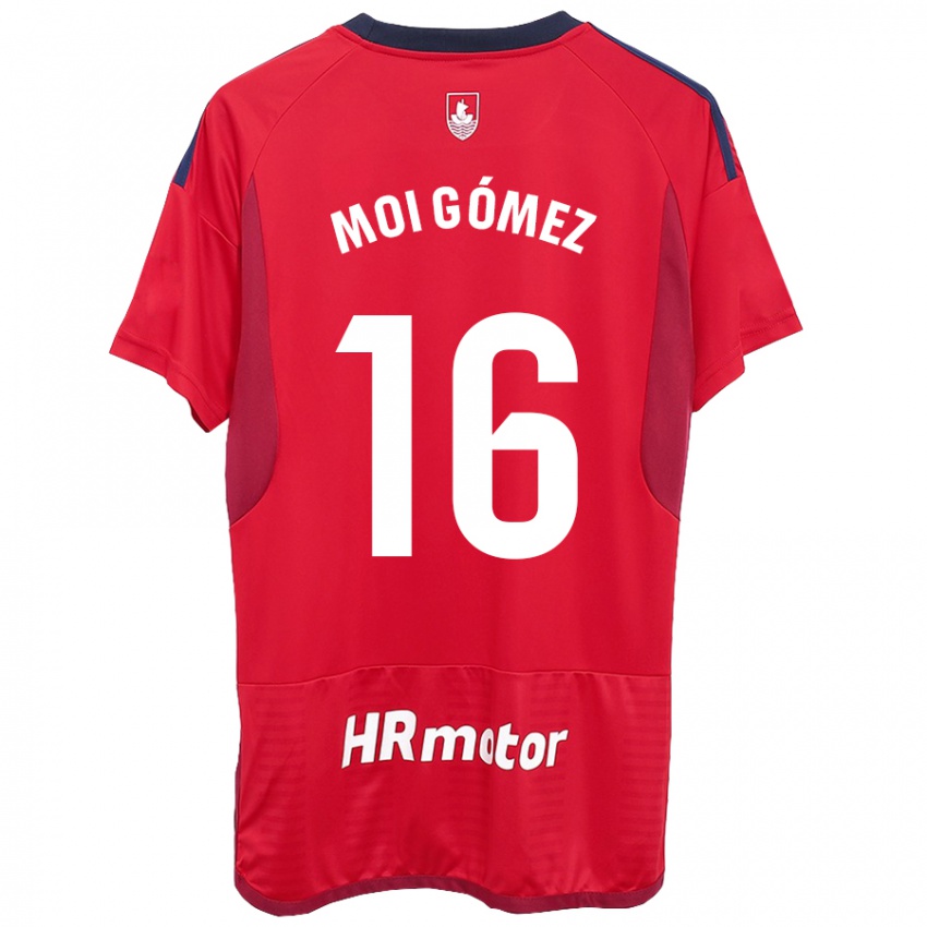 Hombre Camiseta Moi Gomez #16 Rojo 1ª Equipación 2023/24 La Camisa México