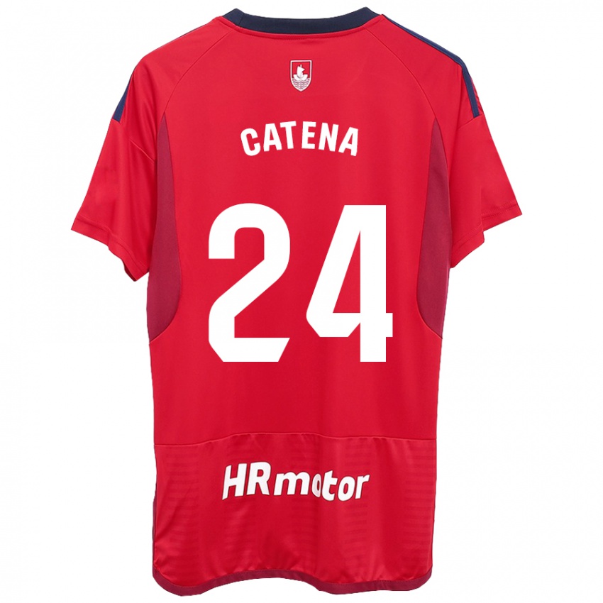 Hombre Camiseta Alejandro Catena #24 Rojo 1ª Equipación 2023/24 La Camisa México