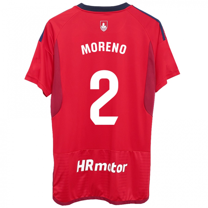 Hombre Camiseta Jorge Moreno #27 Rojo 1ª Equipación 2023/24 La Camisa México