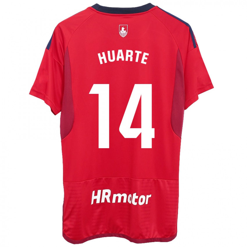 Hombre Camiseta Xabi Huarte #14 Rojo 1ª Equipación 2023/24 La Camisa México