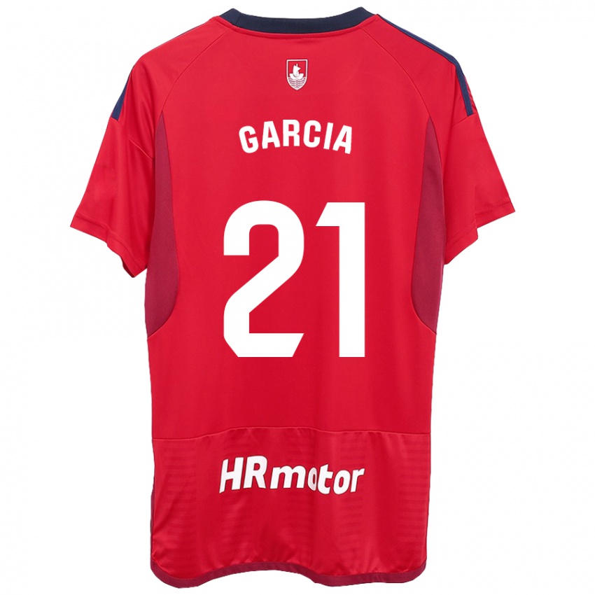 Hombre Camiseta Jon García #21 Rojo 1ª Equipación 2023/24 La Camisa México