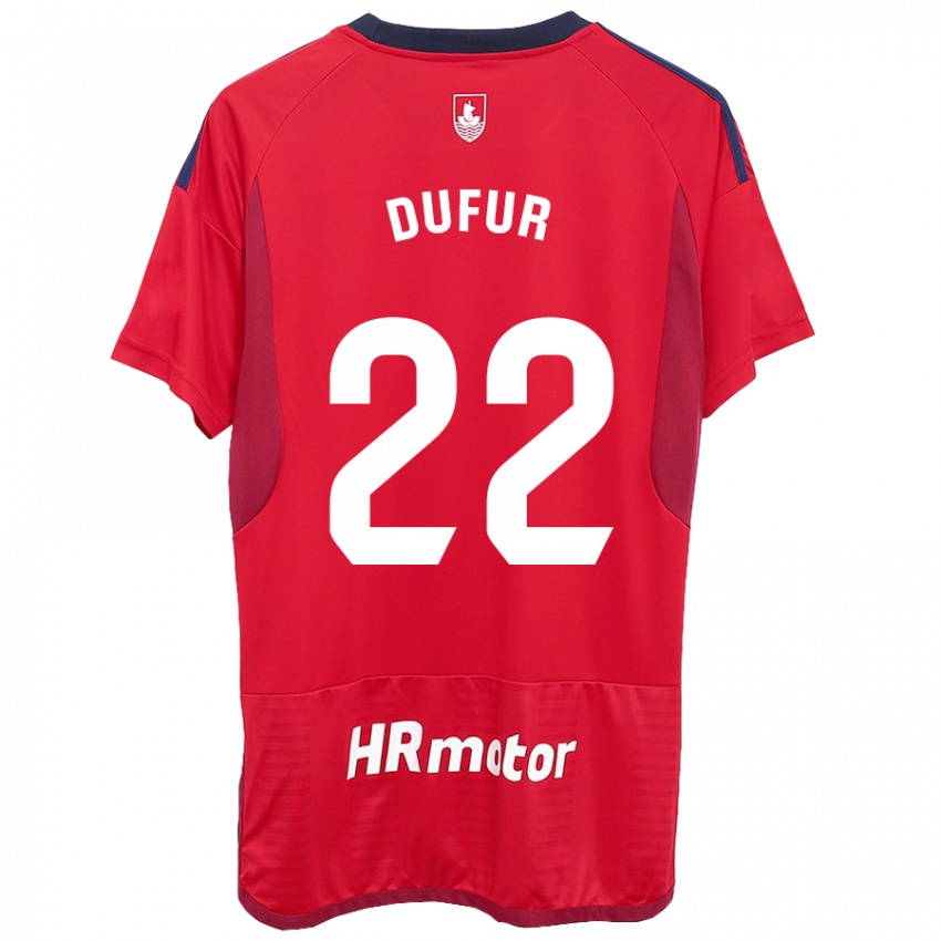 Hombre Camiseta Ander Dufur #22 Rojo 1ª Equipación 2023/24 La Camisa México