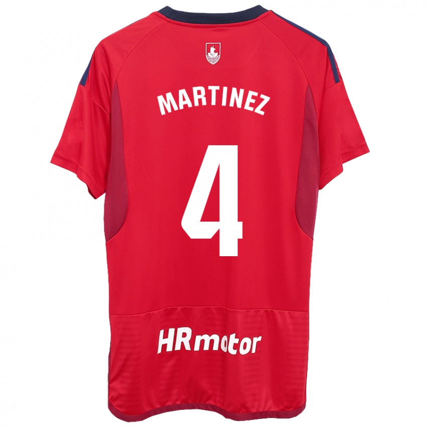 Hombre Camiseta Vera Martínez Viota #4 Rojo 1ª Equipación 2023/24 La Camisa México