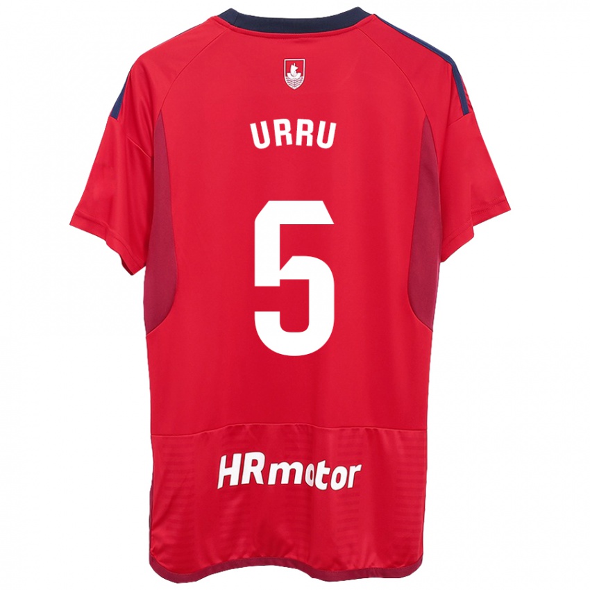 Hombre Camiseta Irati Urruzola Bermúdez #5 Rojo 1ª Equipación 2023/24 La Camisa México