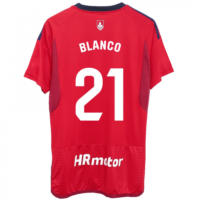 Hombre Camiseta Alexia Blanco Llacuno #21 Rojo 1ª Equipación 2023/24 La Camisa México