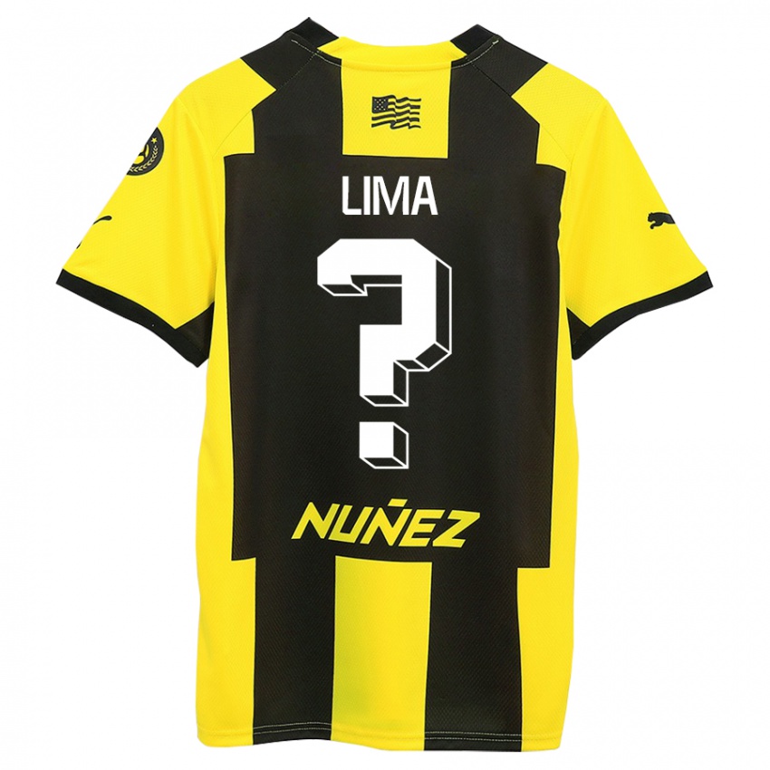 Hombre Camiseta Jhonatan Lima #0 Amarillo Negro 1ª Equipación 2023/24 La Camisa México