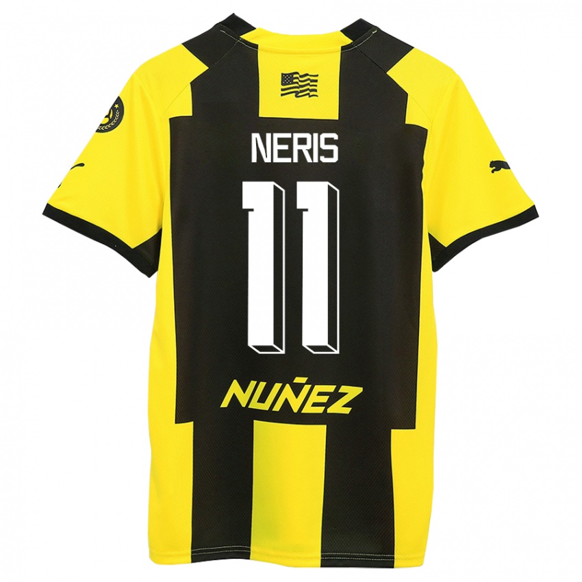 Hombre Camiseta José Neris #11 Amarillo Negro 1ª Equipación 2023/24 La Camisa México