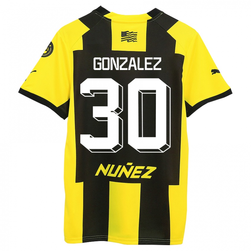 Hombre Camiseta Ángel González #30 Amarillo Negro 1ª Equipación 2023/24 La Camisa México