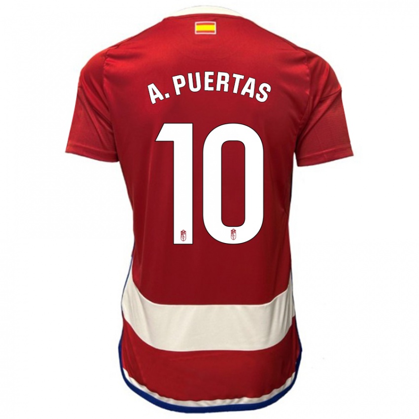 Hombre Camiseta Antonio Puertas #10 Rojo 1ª Equipación 2023/24 La Camisa México