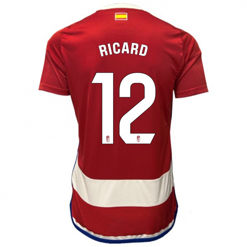 Hombre Camiseta Ricard Sanchez #12 Rojo 1ª Equipación 2023/24 La Camisa México