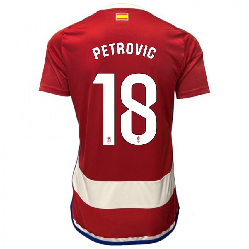 Hombre Camiseta Njegos Petrovic #18 Rojo 1ª Equipación 2023/24 La Camisa México