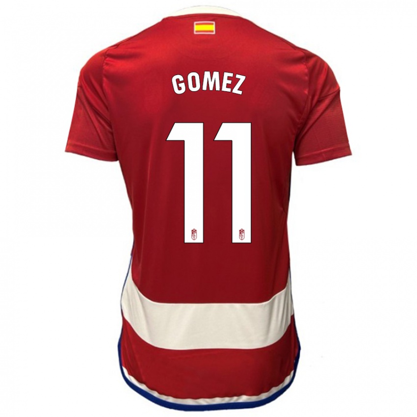 Hombre Camiseta Andrea Gómez #11 Rojo 1ª Equipación 2023/24 La Camisa México