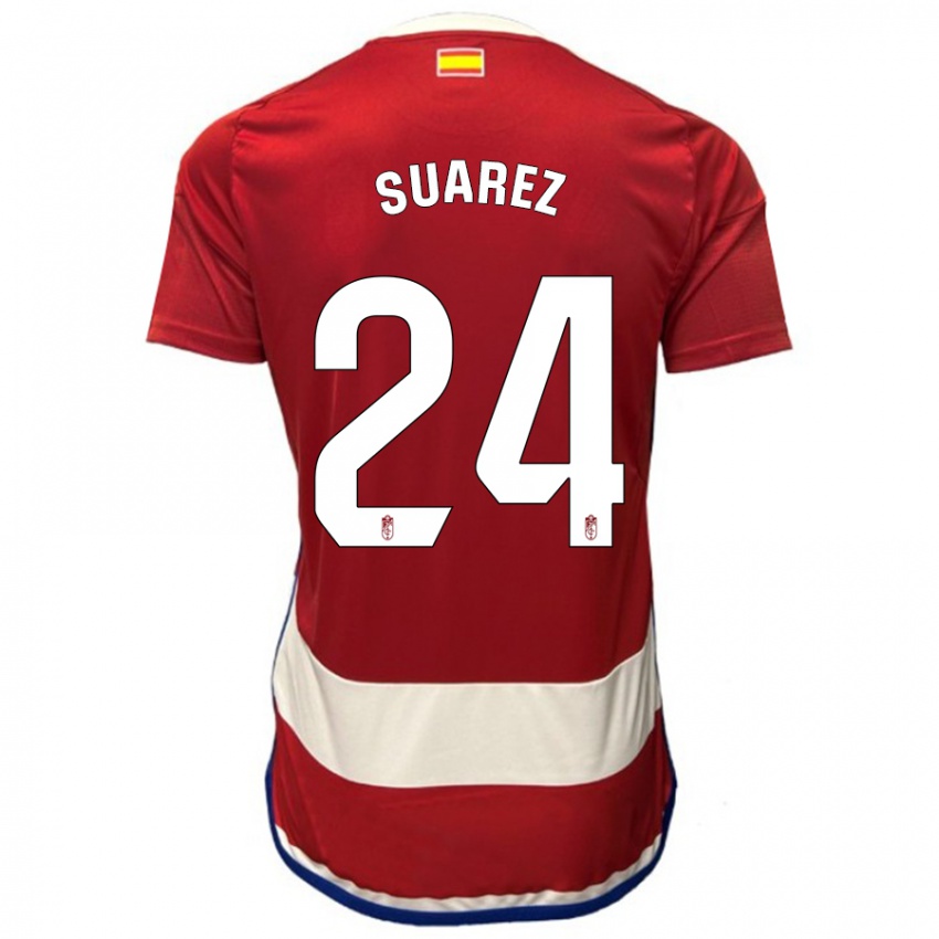 Hombre Camiseta Carlota Suárez #24 Rojo 1ª Equipación 2023/24 La Camisa México