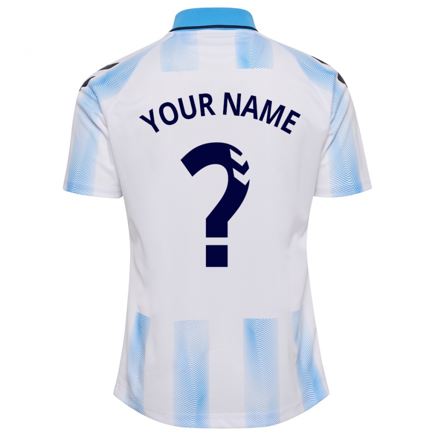 Hombre Camiseta Su Nombre #0 Blanco Azul 1ª Equipación 2023/24 La Camisa México