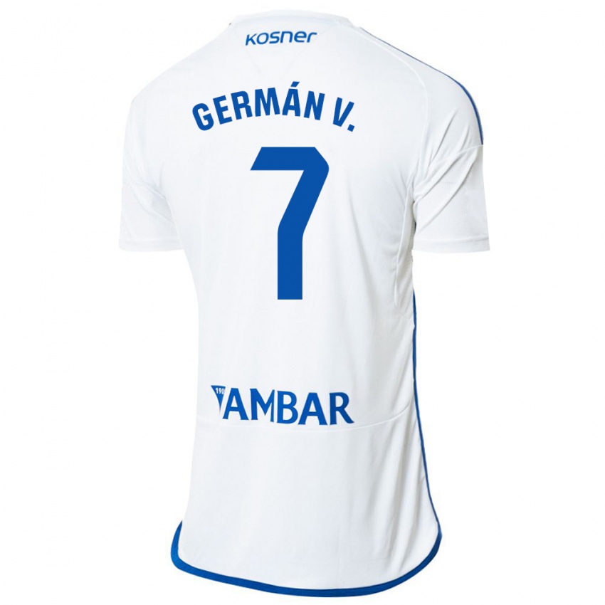 Hombre Camiseta German Valera #7 Blanco 1ª Equipación 2023/24 La Camisa México