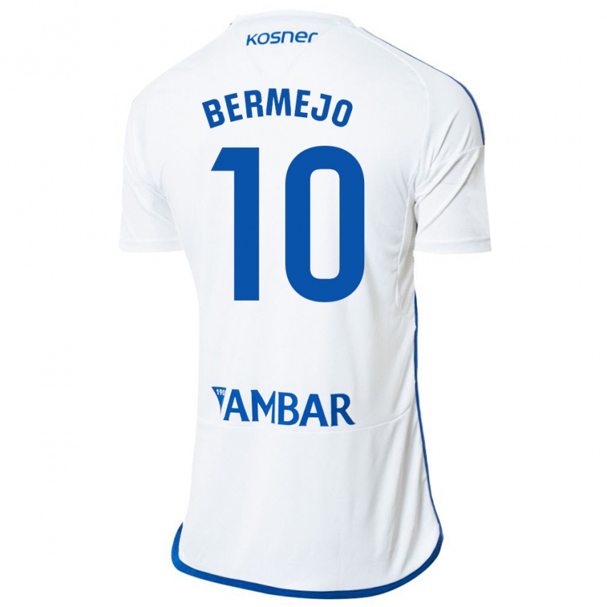 Hombre Camiseta Sergio Bermejo #10 Blanco 1ª Equipación 2023/24 La Camisa México