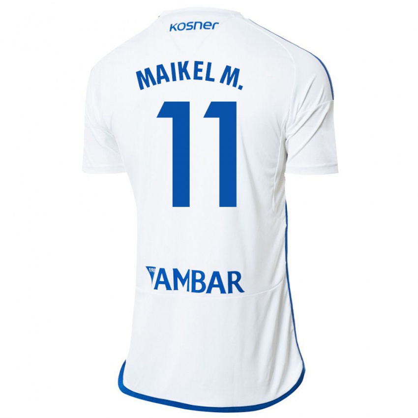 Hombre Camiseta Maikel Mesa #11 Blanco 1ª Equipación 2023/24 La Camisa México