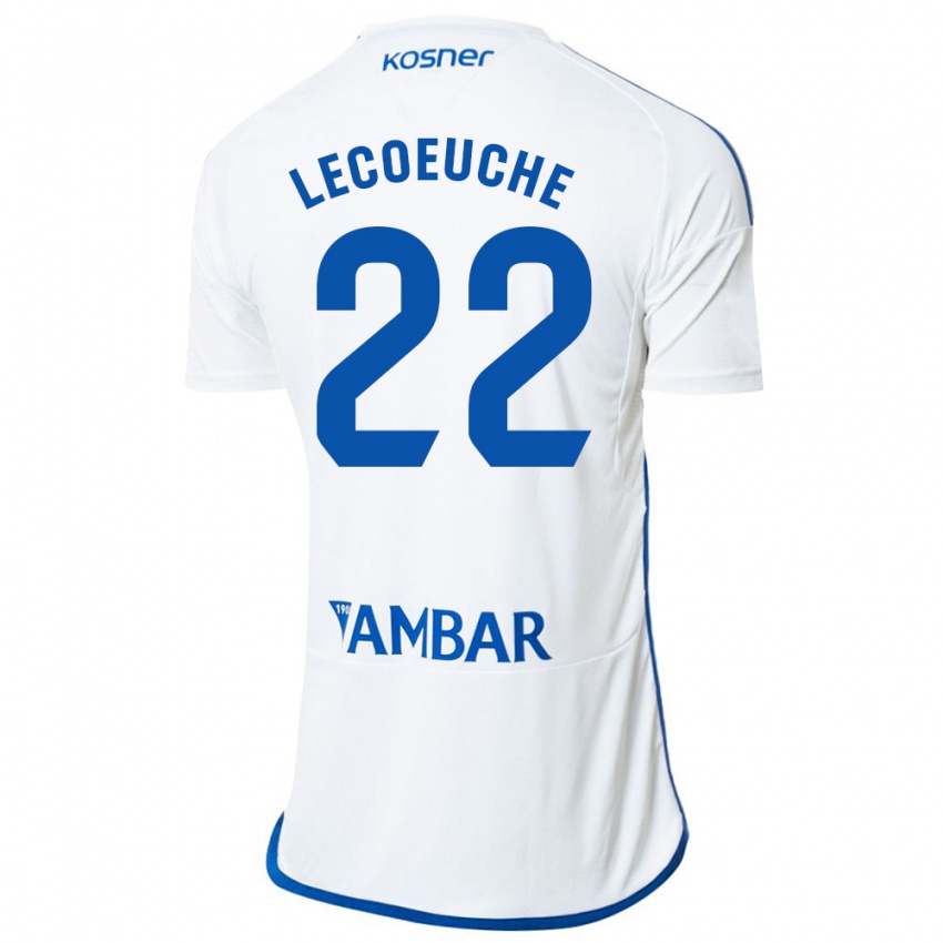 Hombre Camiseta Quentin Lecoeuche #22 Blanco 1ª Equipación 2023/24 La Camisa México