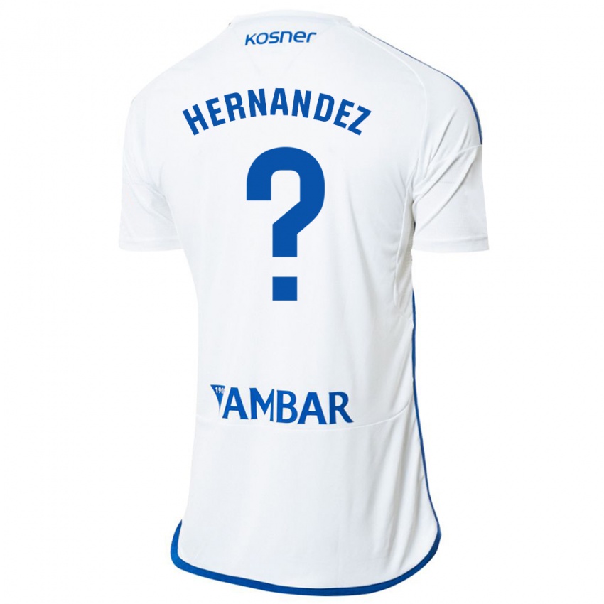 Hombre Camiseta Diego Hernández #0 Blanco 1ª Equipación 2023/24 La Camisa México