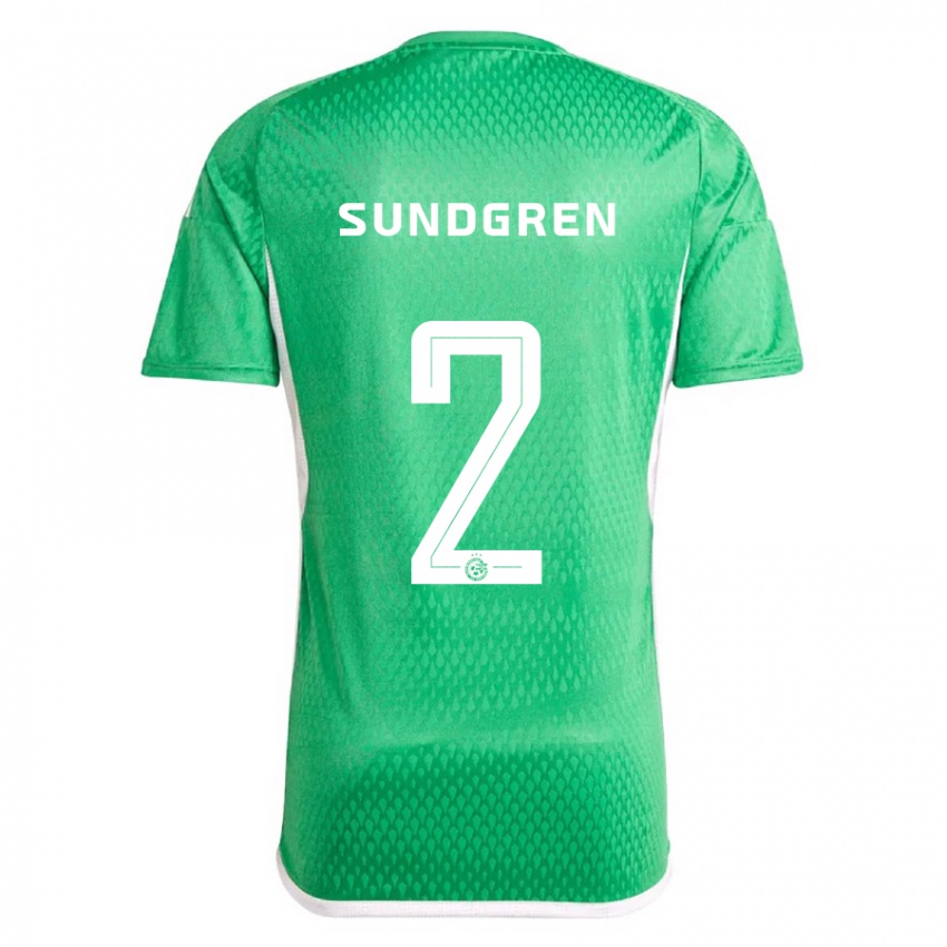 Hombre Camiseta Daniel Sundgren #2 Blanco Azul 1ª Equipación 2023/24 La Camisa México