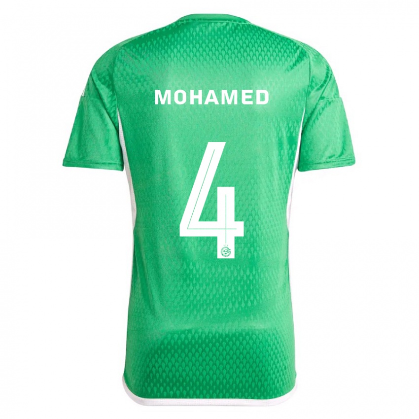 Hombre Camiseta Ali Mohamed #4 Blanco Azul 1ª Equipación 2023/24 La Camisa México