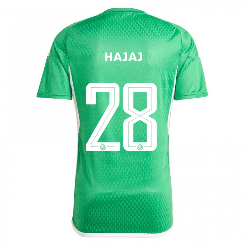 Hombre Camiseta Ilay Hajaj #28 Blanco Azul 1ª Equipación 2023/24 La Camisa México